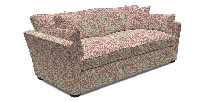 Aldeburgh 3 Seater Sofa in Cloth 22 Bayadere Seal with Scatters in Bayadere & Barcode Seal