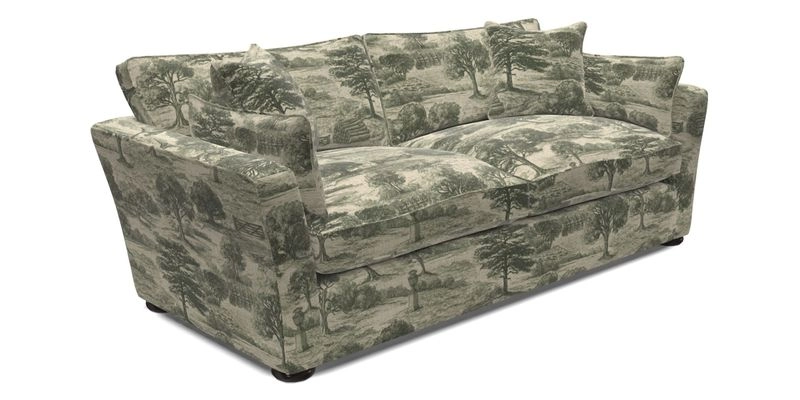 Aldeburgh 3 Seater Sofa in Cloth 22 Bayadere Seal with Scatters in Bayadere & Barcode Seal