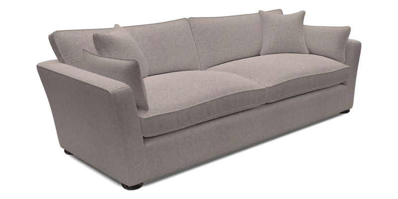 Aldeburgh 4 Seater Sofa in Cloth 22 Bayadere Seal with Scatters in Bayadere & Barcode Seal