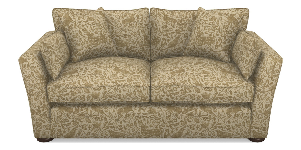 Product photograph of Aldeburgh 2 5 Seater Sofa In V A Drawn From Nature - Bird And Rabbit - Gold from Sofas and Stuff Limited