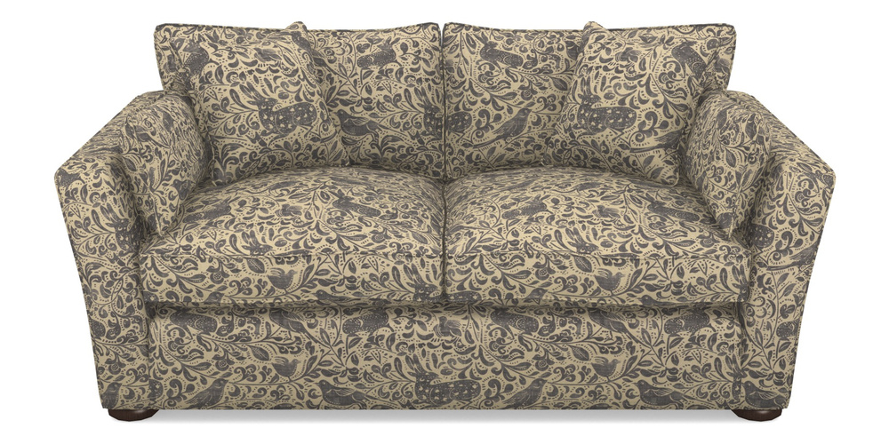 Product photograph of Aldeburgh 2 5 Seater Sofa In V A Drawn From Nature - Bird And Rabbit - Navy from Sofas and Stuff Limited