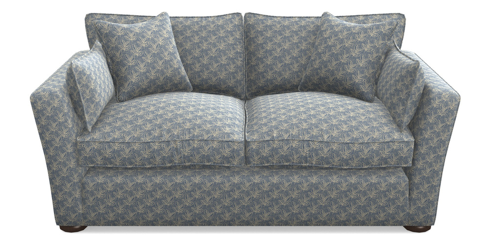 Product photograph of Aldeburgh 2 5 Seater Sofa In Cloth 21 - Decorative Leaf - Bilberry from Sofas and Stuff Limited