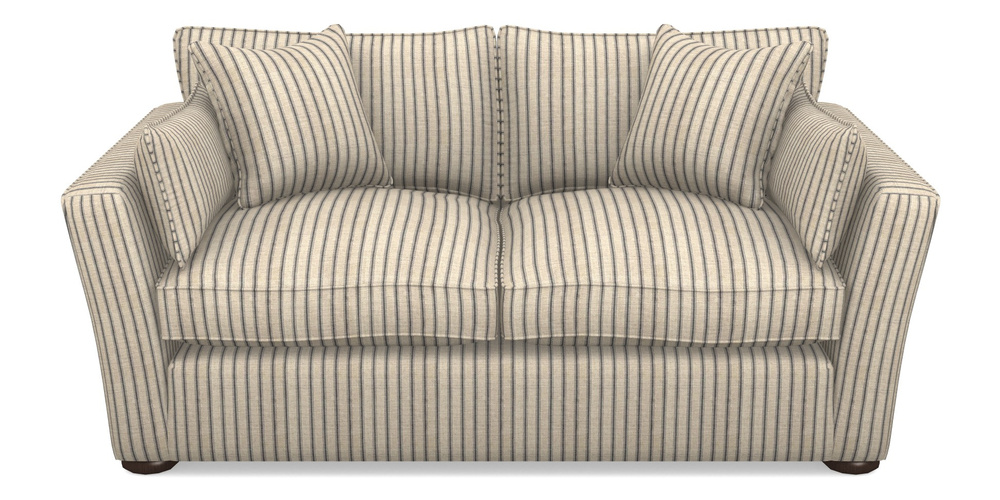 Product photograph of Aldeburgh 2 5 Seater Sofa In Cloth 18 Stripes - Ticking - Bible Black from Sofas and Stuff Limited