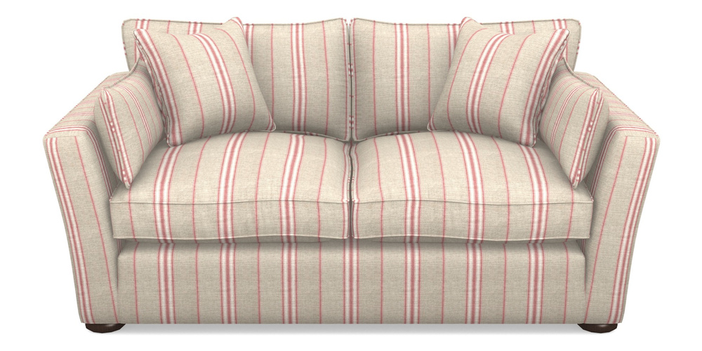 Product photograph of Aldeburgh 2 5 Seater Sofa In Cloth 18 Stripes - Regimental - Cranberry from Sofas and Stuff Limited