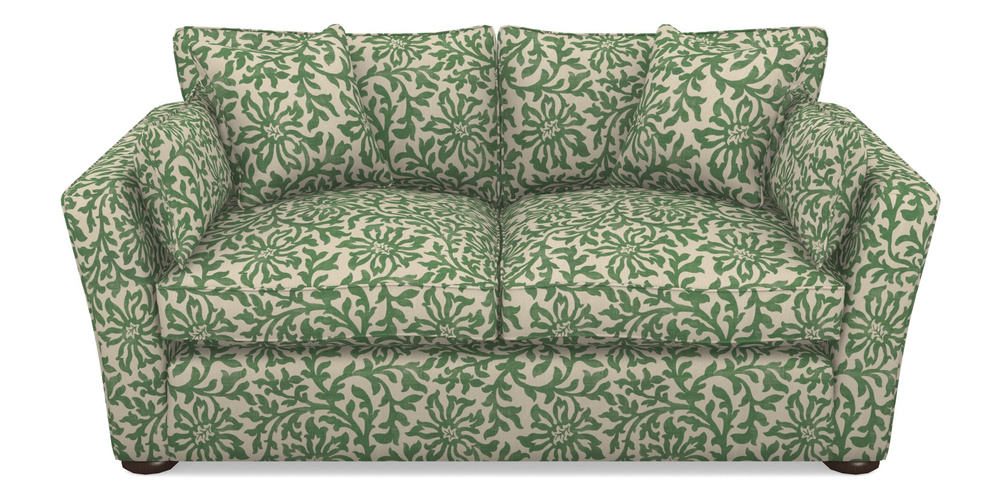 Product photograph of Aldeburgh 2 5 Seater Sofa In V A Brompton Collection - Floral Scroll - Basil from Sofas and Stuff Limited