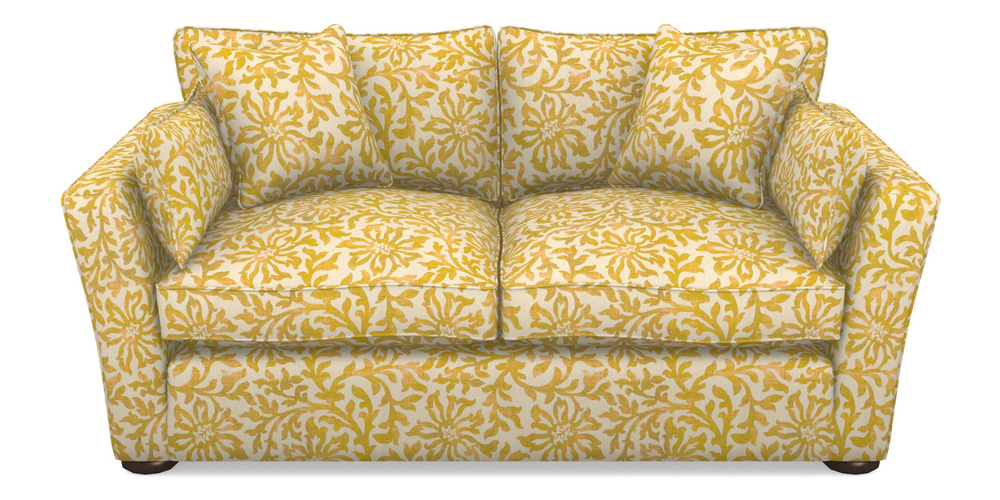 Product photograph of Aldeburgh 2 5 Seater Sofa In V A Brompton Collection - Floral Scroll - Corn from Sofas and Stuff Limited