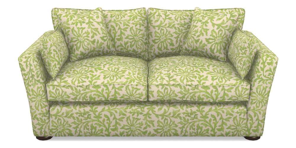 Product photograph of Aldeburgh 2 5 Seater Sofa In V A Brompton Collection - Floral Scroll - Lime from Sofas and Stuff Limited