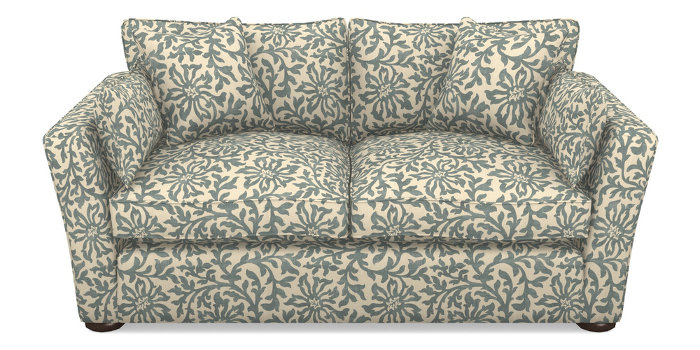 Product photograph of Aldeburgh 2 5 Seater Sofa In V A Brompton Collection - Floral Scroll - Pebble from Sofas and Stuff Limited