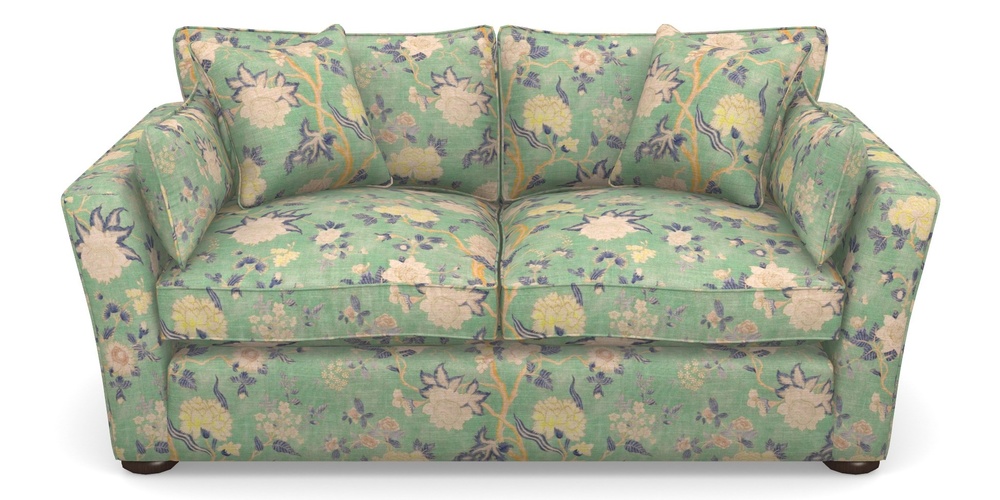 Product photograph of Aldeburgh 2 5 Seater Sofa In Floral Linen - Even So Verde from Sofas and Stuff Limited