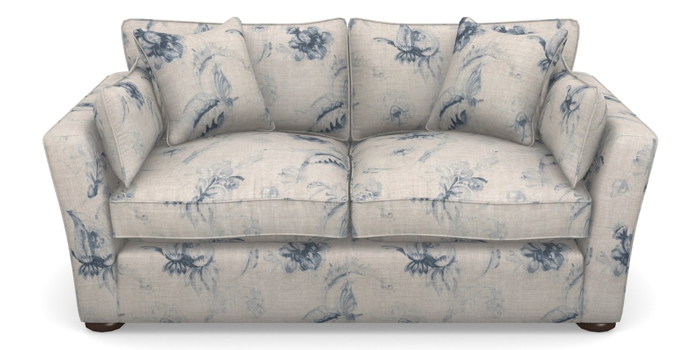 Product photograph of Aldeburgh 2 5 Seater Sofa In Floral Linen - Lela Mystery Indigo from Sofas and Stuff Limited