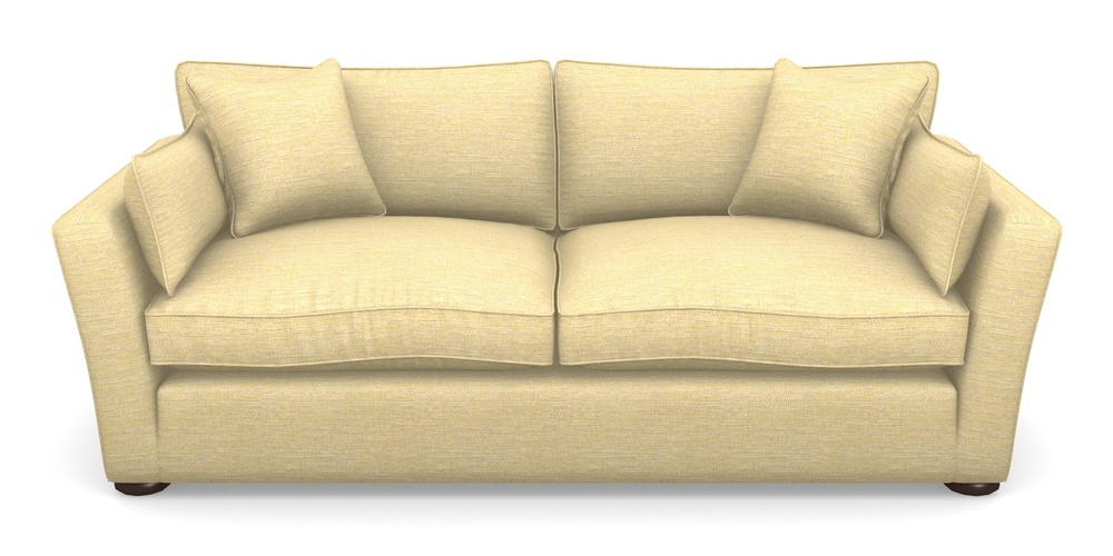 Product photograph of Aldeburgh 3 Seater Sofa In Aqua Clean Hove - Lemon from Sofas and Stuff Limited