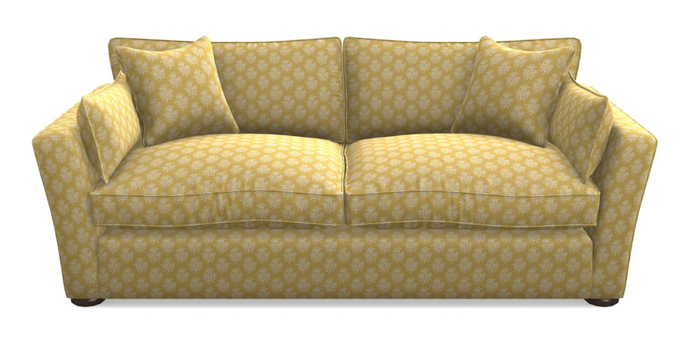 Product photograph of Aldeburgh 3 Seater Sofa In Cloth 21 - Coral 1 - Canary from Sofas and Stuff Limited