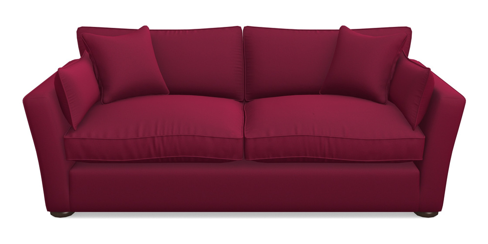 Product photograph of Aldeburgh 3 Seater Sofa In Clever Glossy Velvet - Chianti from Sofas and Stuff Limited