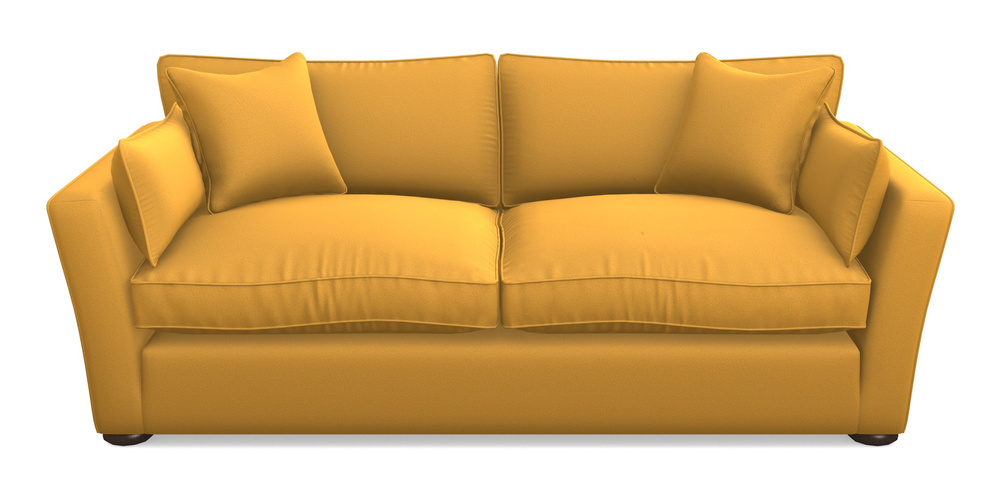 Product photograph of Aldeburgh 3 Seater Sofa In Clever Glossy Velvet - Fools Gold from Sofas and Stuff Limited