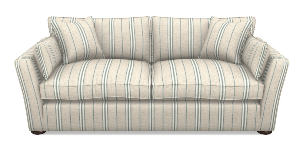 Product photograph of Aldeburgh 3 Seater Sofa In Cloth 18 Stripes - Regimental - Basil from Sofas and Stuff Limited