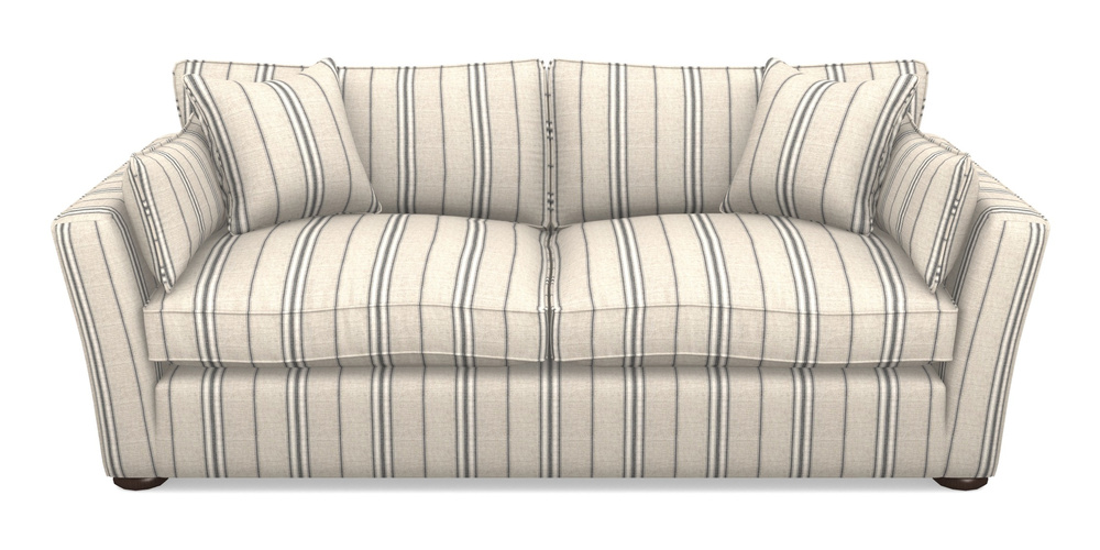 Product photograph of Aldeburgh 3 Seater Sofa In Cloth 18 Stripes - Regimental - Bible Black from Sofas and Stuff Limited