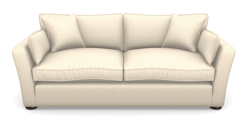 Product photograph of Aldeburgh 3 Seater Sofa In Cotton Stripe - Pink from Sofas and Stuff Limited