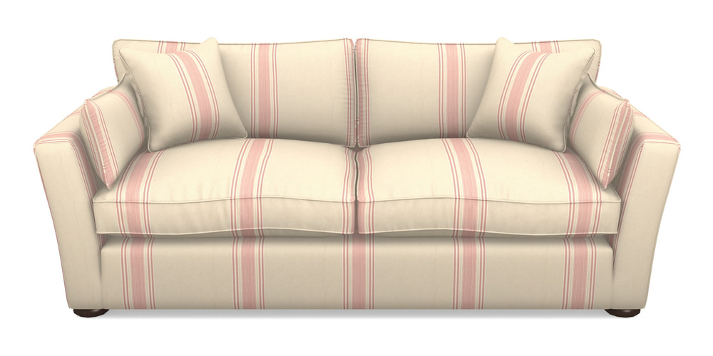 Product photograph of Aldeburgh 3 Seater Sofa In Cloth 22 - Racing Stripes Cheltenham - Cherry from Sofas and Stuff Limited