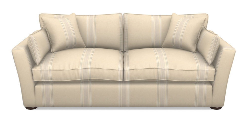 Product photograph of Aldeburgh 3 Seater Sofa In Cloth 22 - Racing Stripes Cheltenham - Dove from Sofas and Stuff Limited