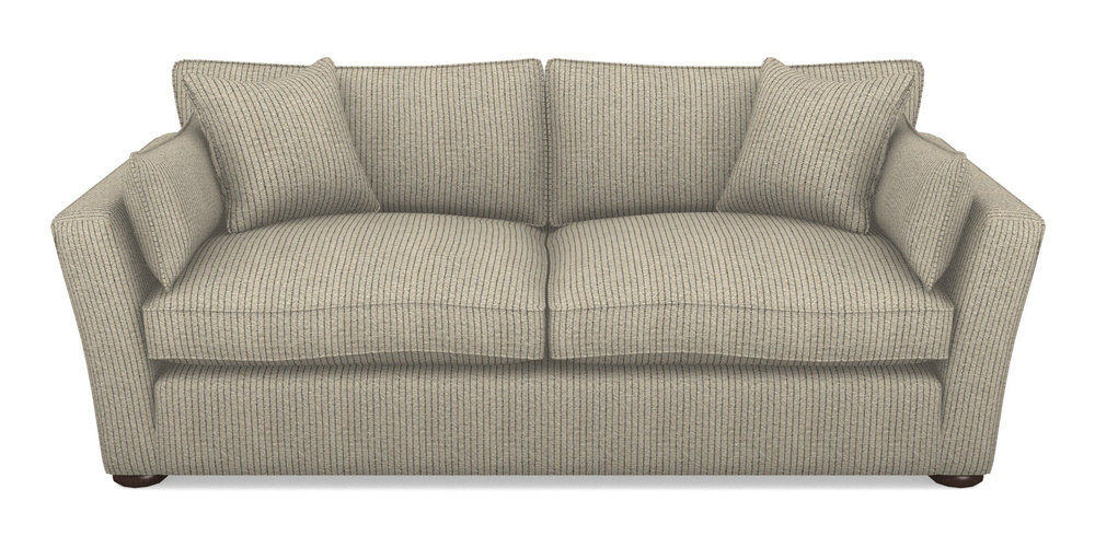 Product photograph of Aldeburgh 3 Seater Sofa In Cloth 20 - Design 5 - Black Stripe from Sofas and Stuff Limited