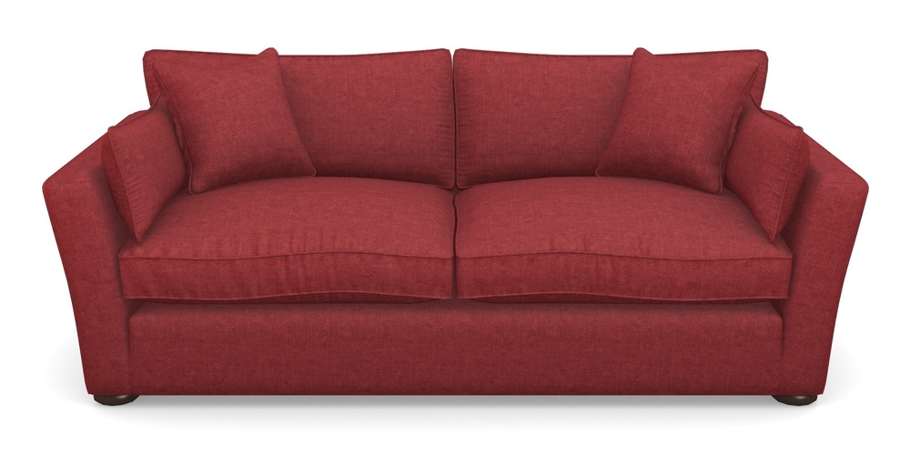 Product photograph of Aldeburgh 3 Seater Sofa In Easy Clean Plain - Claret from Sofas and Stuff Limited