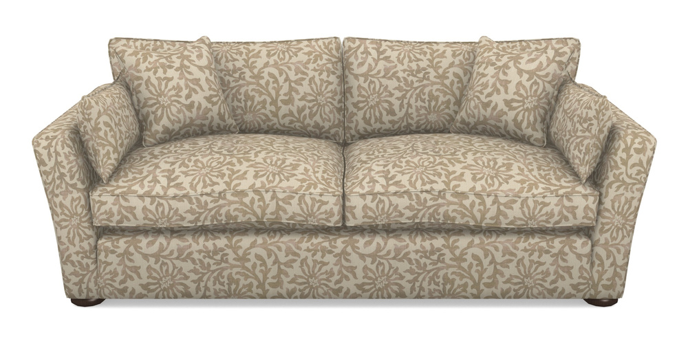 Product photograph of Aldeburgh 3 Seater Sofa In V A Brompton Collection - Floral Scroll - Assam Tea from Sofas and Stuff Limited