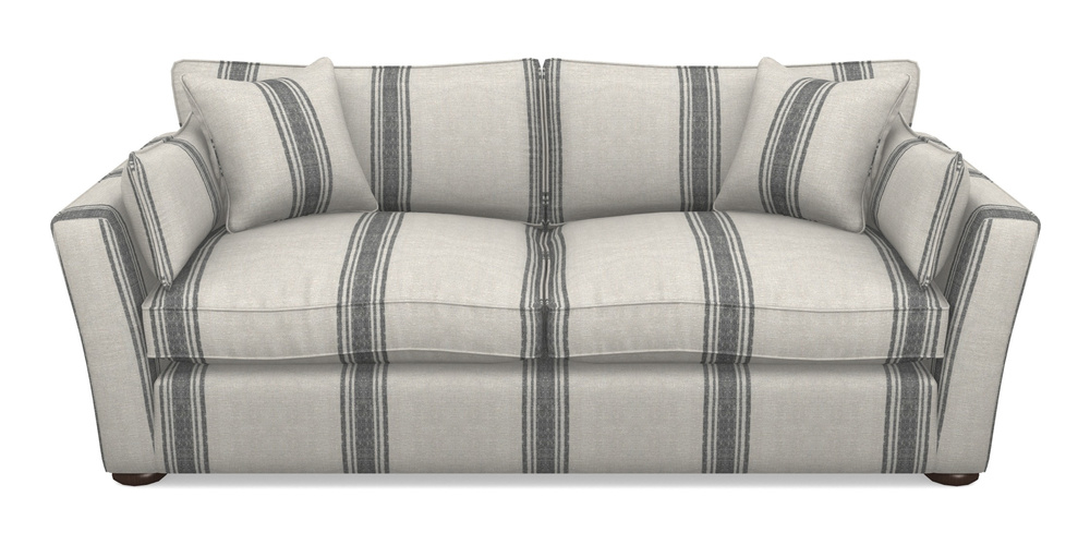 Product photograph of Aldeburgh 3 Seater Sofa In Flemish Stripe - Flemish Black from Sofas and Stuff Limited