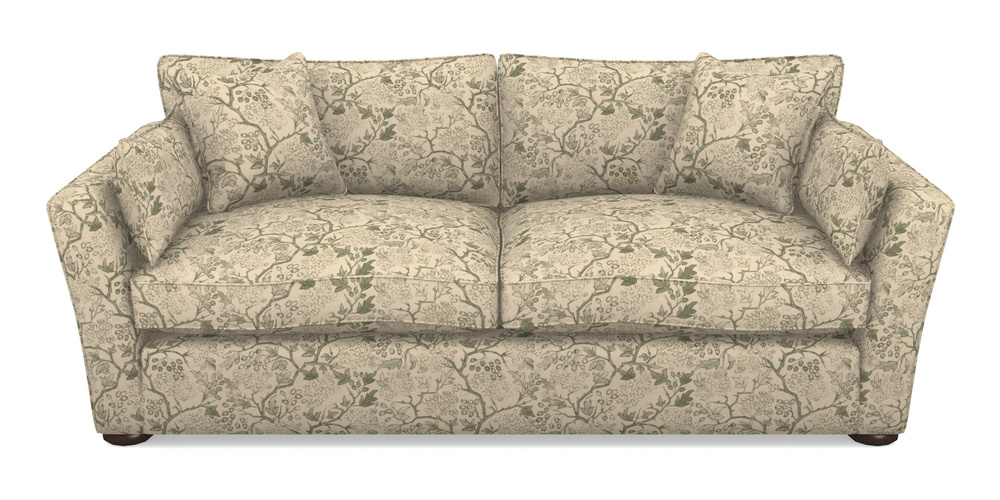 Product photograph of Aldeburgh 3 Seater Sofa In Rhs Collection - Gertrude Jekyll Linen Cotton Blend - Green from Sofas and Stuff Limited