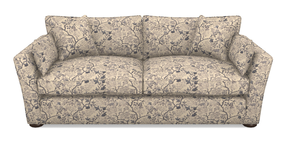 Product photograph of Aldeburgh 3 Seater Sofa In Rhs Collection - Gertrude Jekyll Linen Cotton Blend - Navy from Sofas and Stuff Limited