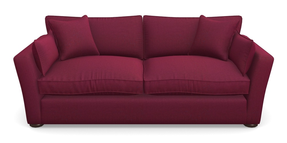 Product photograph of Aldeburgh 3 Seater Sofa In House Velvet - Claret from Sofas and Stuff Limited