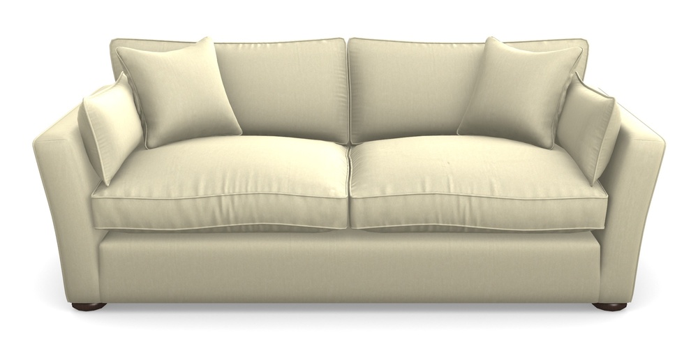 Product photograph of Aldeburgh 3 Seater Sofa In House Velvet - Latte from Sofas and Stuff Limited