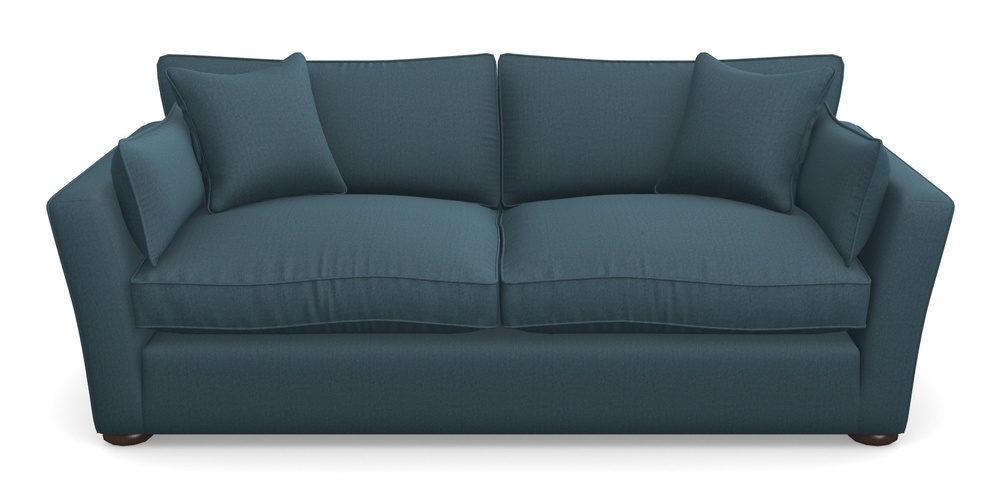 Product photograph of Aldeburgh 3 Seater Sofa In House Velvet - Petrol from Sofas and Stuff Limited