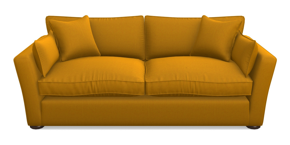 Product photograph of Aldeburgh 3 Seater Sofa In House Velvet - Saffron from Sofas and Stuff Limited