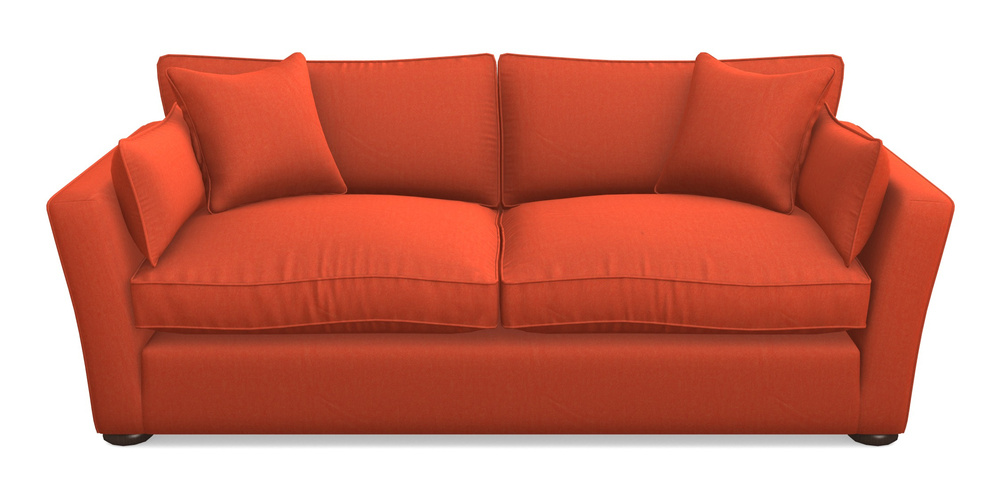 Product photograph of Aldeburgh 3 Seater Sofa In House Velvet - Terracotta from Sofas and Stuff Limited