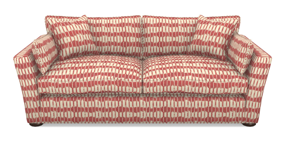 Product photograph of Aldeburgh 3 Seater Sofa In V A Brompton Collection - Ikat - Chilli from Sofas and Stuff Limited