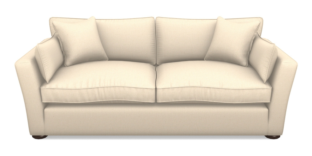 Product photograph of Aldeburgh 3 Seater Sofa In Plain Linen Cotton - Rice Pudding from Sofas and Stuff Limited