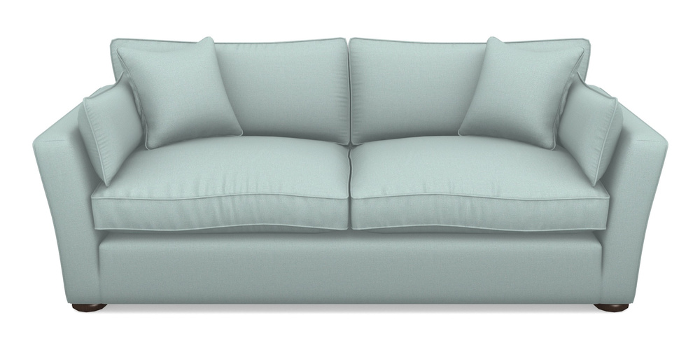 Product photograph of Aldeburgh 3 Seater Sofa In Plain Linen Cotton - Robins Egg from Sofas and Stuff Limited