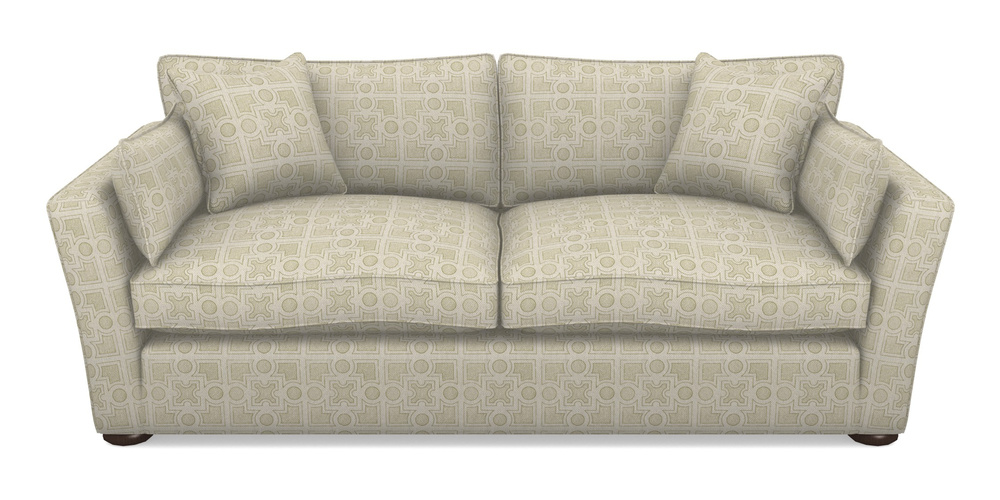 Product photograph of Aldeburgh 3 Seater Sofa In Rhs Collection - Small Knot Garden Cotton Weave - Olive from Sofas and Stuff Limited