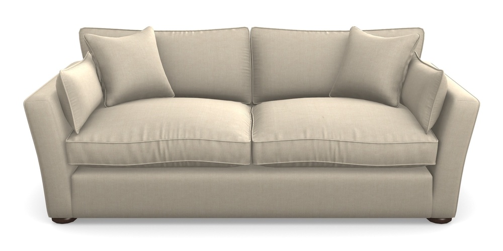 Product photograph of Aldeburgh 3 Seater Sofa In Super Soft Velvet - Hessian from Sofas and Stuff Limited