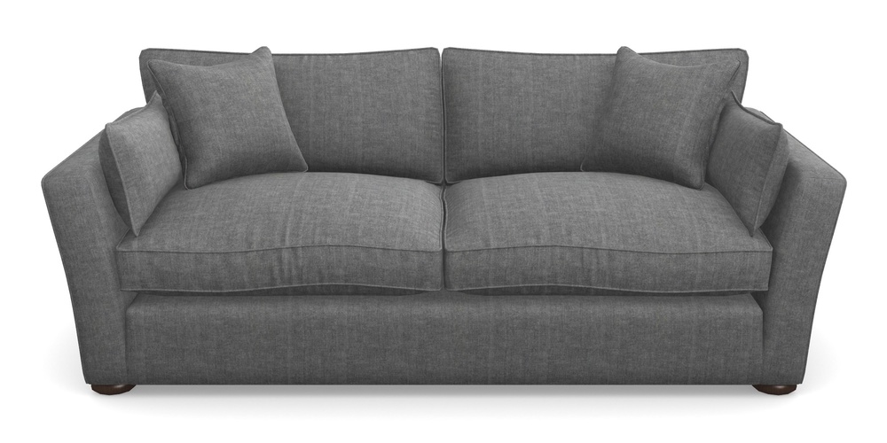 Product photograph of Aldeburgh 3 Seater Sofa In Super Soft Velvet - Steel from Sofas and Stuff Limited