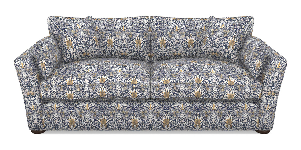 Product photograph of Aldeburgh 3 Seater Sofa In William Morris Collection - Snakeshead - Indigo Hemp from Sofas and Stuff Limited