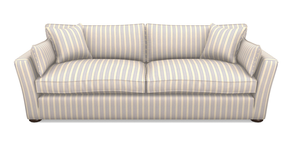Product photograph of Aldeburgh 4 Seater Sofa In Cloth 22 - Racing Stripes Ayr - Blueberry from Sofas and Stuff Limited