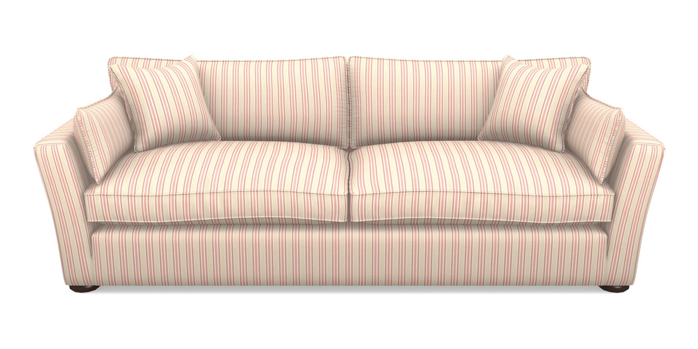 Product photograph of Aldeburgh 4 Seater Sofa In Cloth 22 - Racing Stripes Ayr - Cherry from Sofas and Stuff Limited