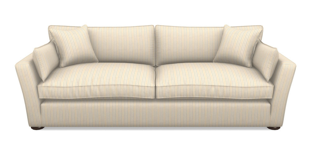 Product photograph of Aldeburgh 4 Seater Sofa In Cloth 22 - Racing Stripes Ayr - Dove from Sofas and Stuff Limited