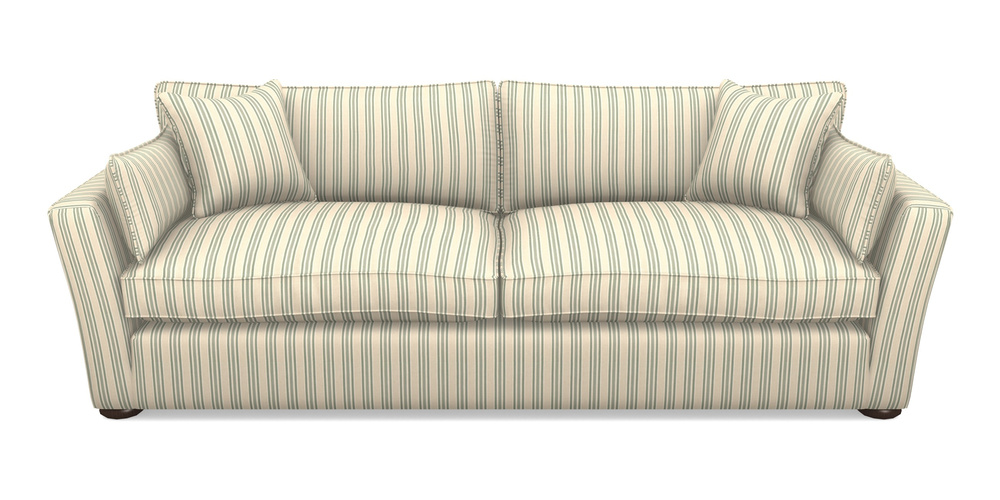 Product photograph of Aldeburgh 4 Seater Sofa In Cloth 22 - Racing Stripes Ayr - Mint from Sofas and Stuff Limited