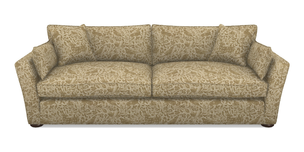 Product photograph of Aldeburgh 4 Seater Sofa In V A Drawn From Nature - Bird And Rabbit - Gold from Sofas and Stuff Limited