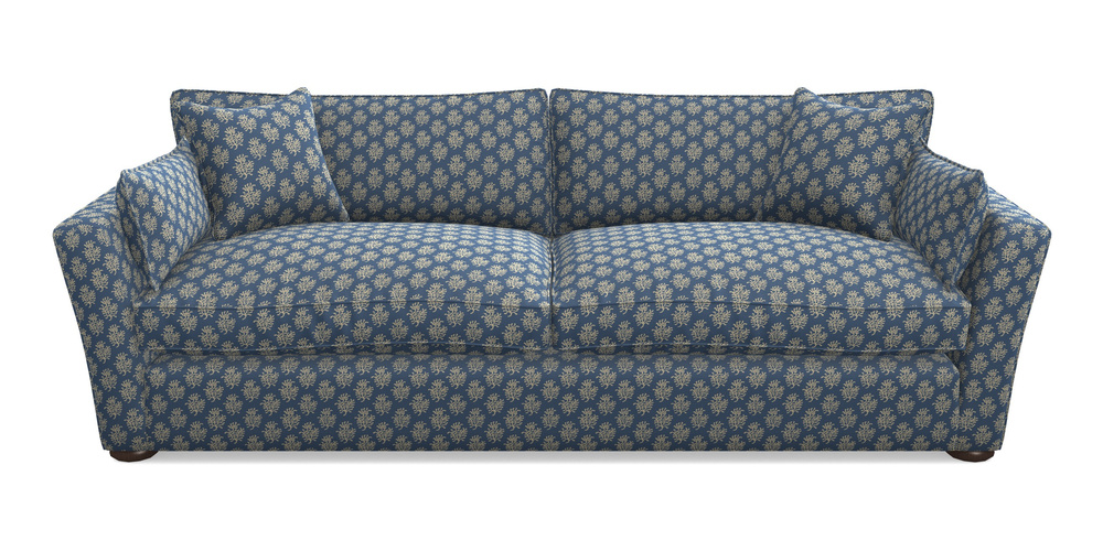 Product photograph of Aldeburgh 4 Seater Sofa In Cloth 21 - Coral 1 - Bilberry from Sofas and Stuff Limited