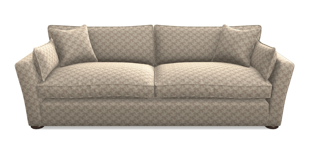 Product photograph of Aldeburgh 4 Seater Sofa In Cloth 21 - Decorative Leaf - Beech from Sofas and Stuff Limited