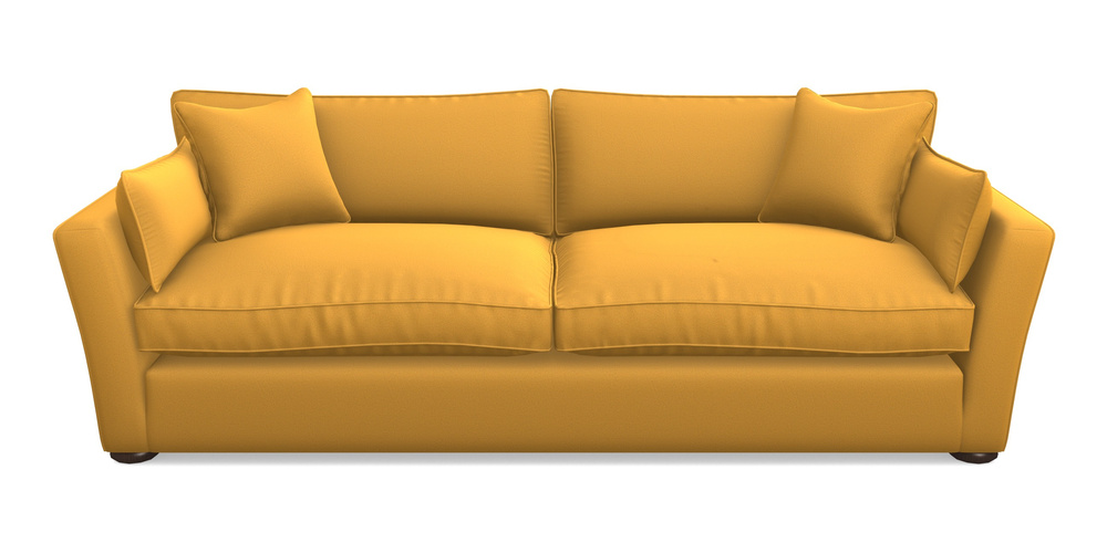 Product photograph of Aldeburgh 4 Seater Sofa In Clever Glossy Velvet - Fools Gold from Sofas and Stuff Limited