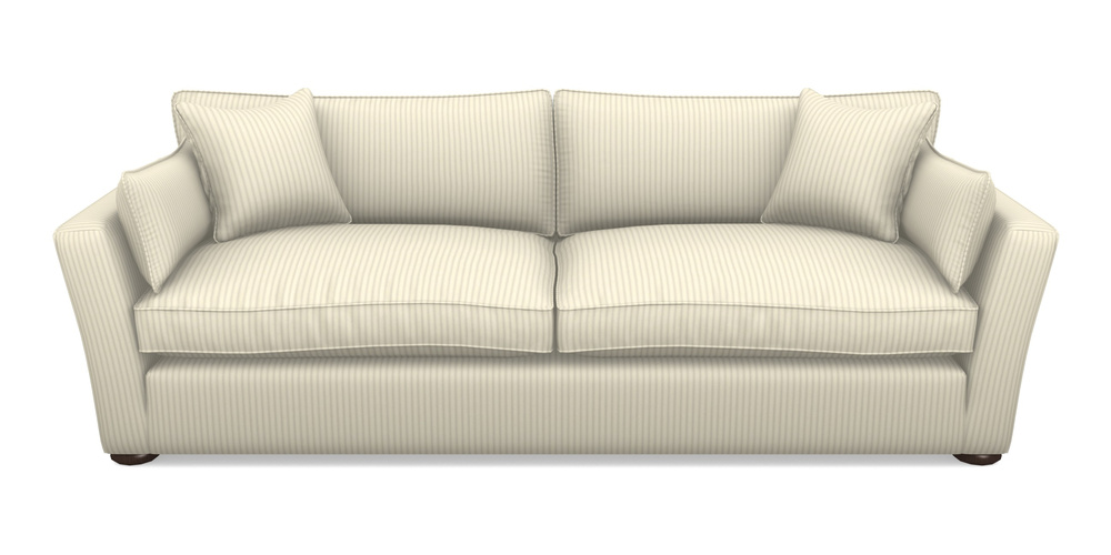 Product photograph of Aldeburgh 4 Seater Sofa In Cotton Stripe - Grey from Sofas and Stuff Limited